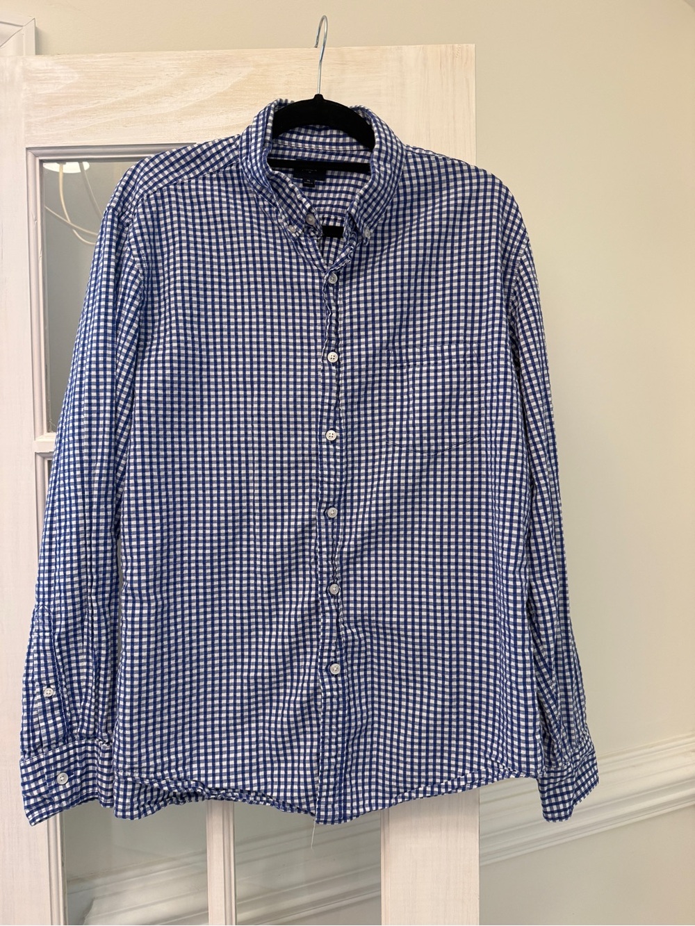 J. Crew Blue Gingham Button-Down Shirt